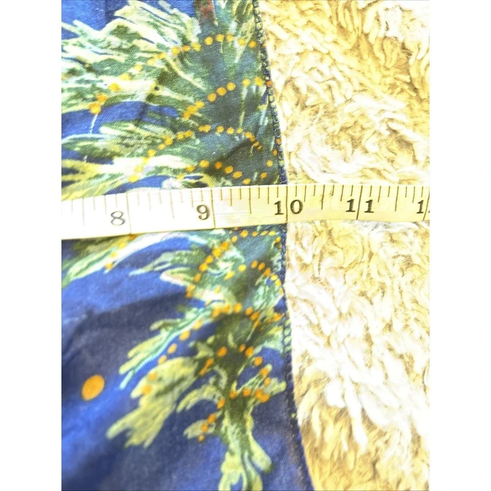 Unbranded Christmas Tree Scarf Women OS Blue Good Holiday Winter Snowflake Print